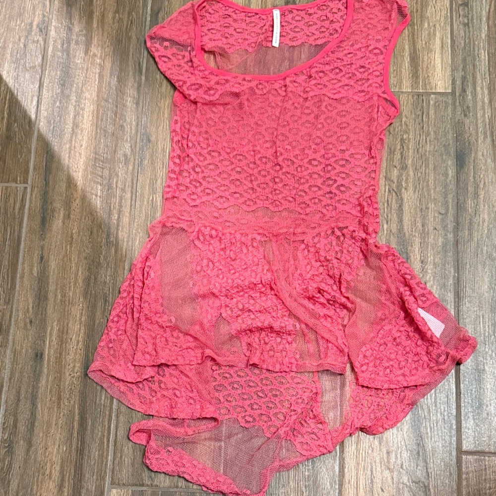 Elegant Pink Lace Blouse